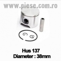 Piston complet Husqvarna 136 – 137 D.38mm bolt 10